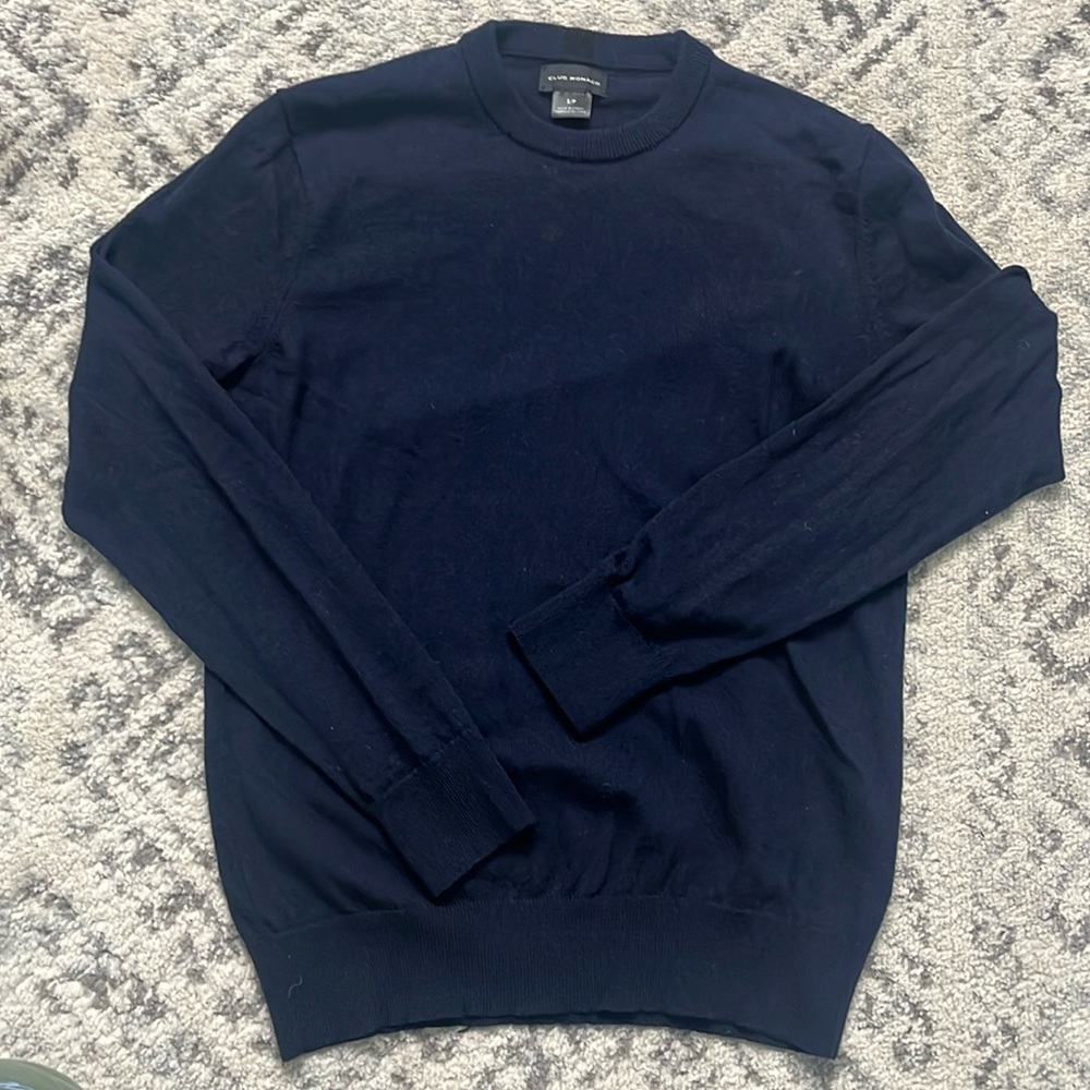 Navy Club Monaco Merino Wool Sweater